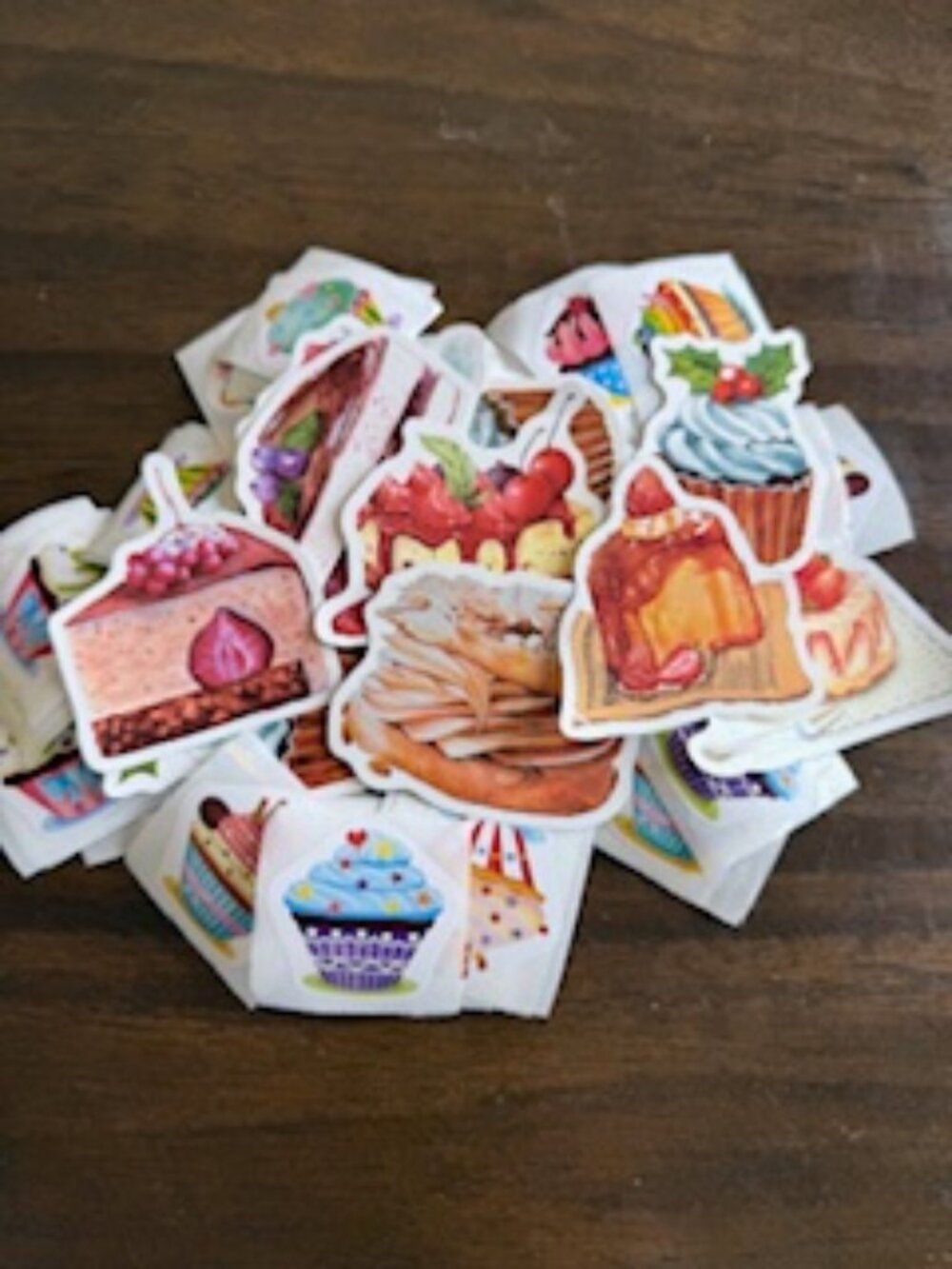 Cupcake Dessert Stickers 115 count Shipping Supply/Craft Stickers 8 designs - Picture 3 of 6